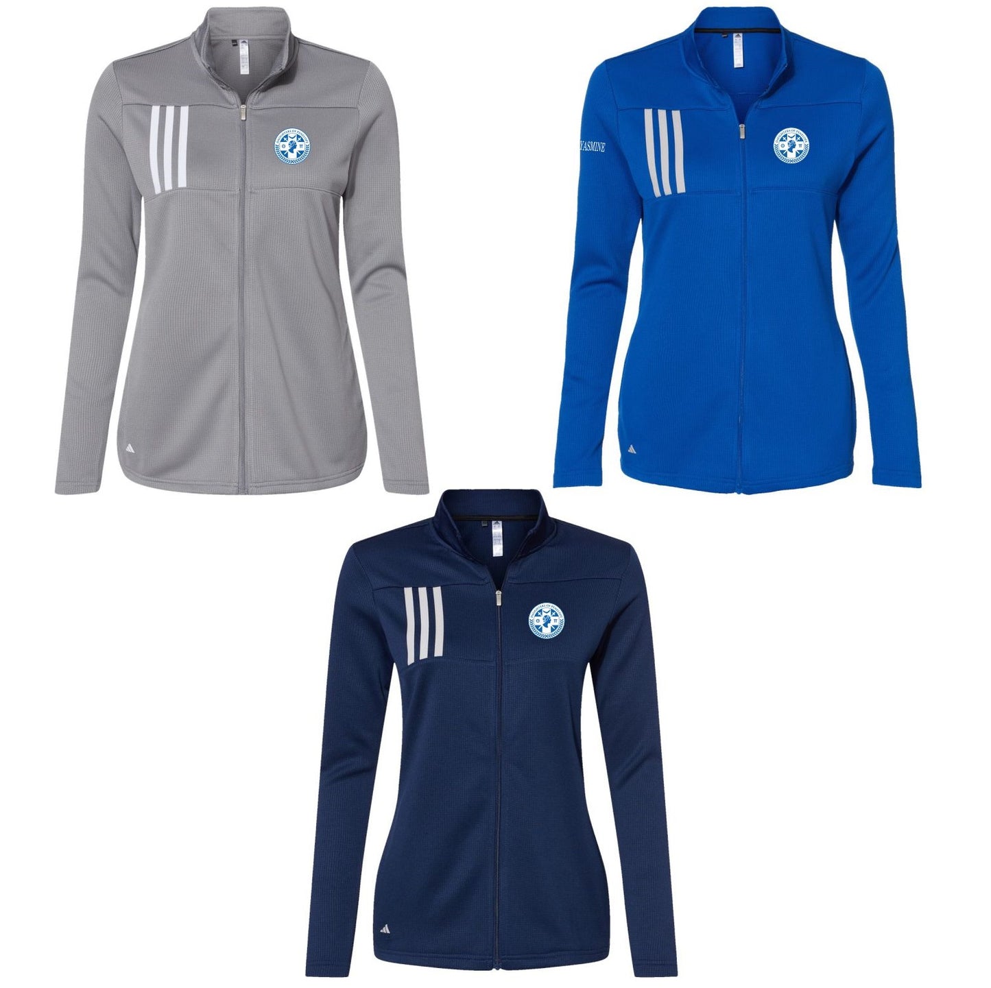 Daughters of Penelope Adidas Ladies 3-Stripes Double Knit Full-Zip Jacket