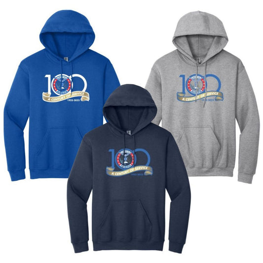 90/10 Hanes Hooded Pullover Sweatshirt - Sewn Logo