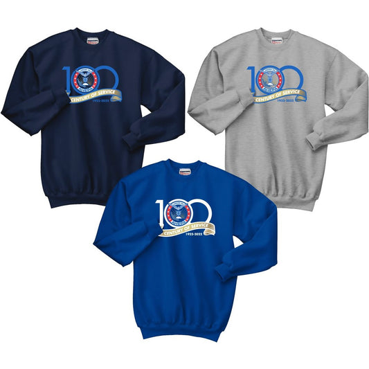 90/10 Hanes Crewneck Sweatshirt - Sewn Logo
